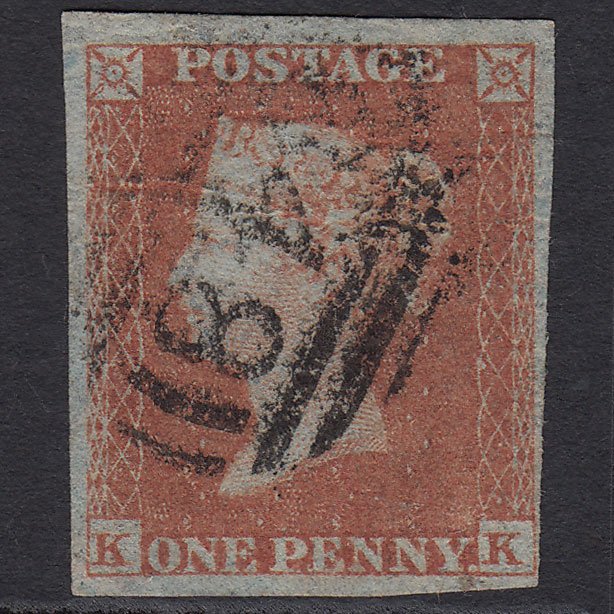 GB QV 1841 1d Red-brown (Plate 169) SG8-B2(1) KK GU Rochdale 648