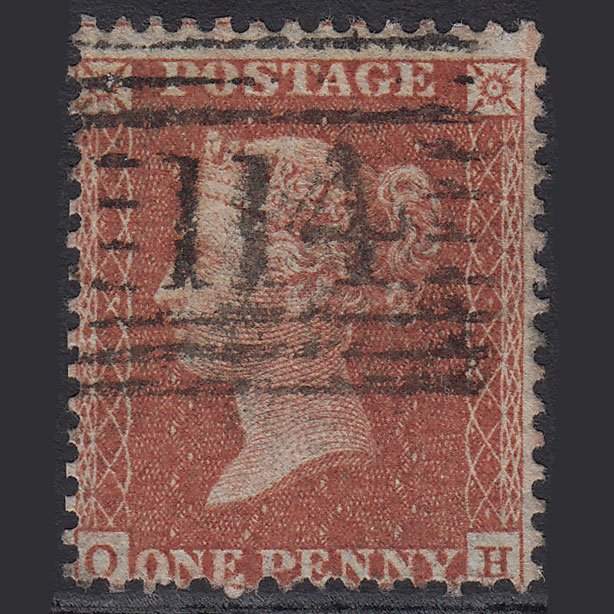 GB QV 1855 1d Red-brown (Plate 2) SG24-C3(1) OH FU Dundee 114