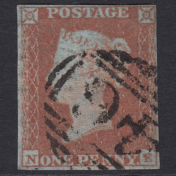 GB QV 1841 1d Red-brown (Plate 103) SG8-B1(1) NE GU 4 Margins