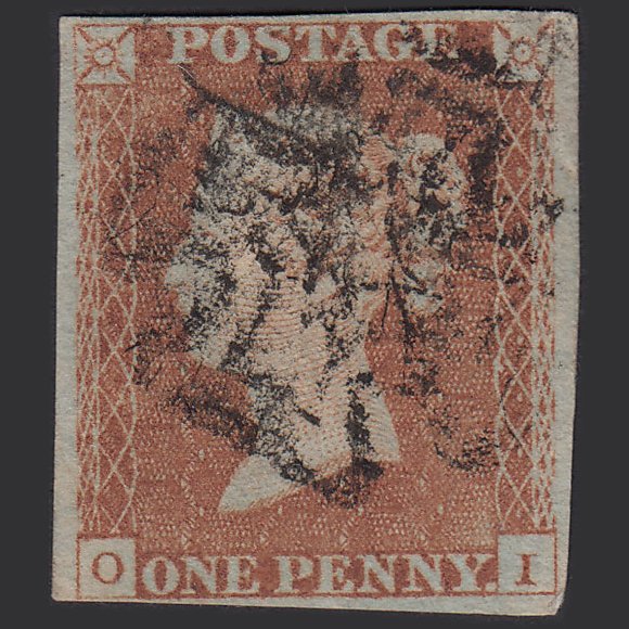 GB QV 1841 1d Red-brown (Plate 24) SG8-B1(1) OI FU Maltese Cross