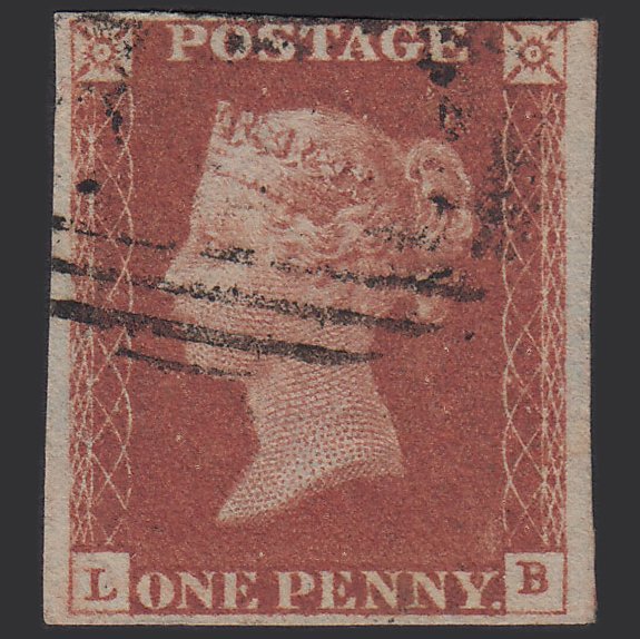 GB QV 1841 1d Red-brown (Plate 71) SG8-B1(1) LB GU 4 Margins