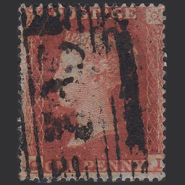 GB QV 1854 1d Red-brown (Plate 192) SG17-C1(1) QI GU Scotland