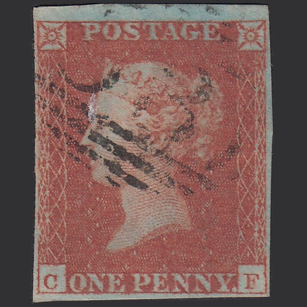 GB QV 1841 1d Red-brown (Plate 100) SG8-B1(1) CF FU 4 Margins