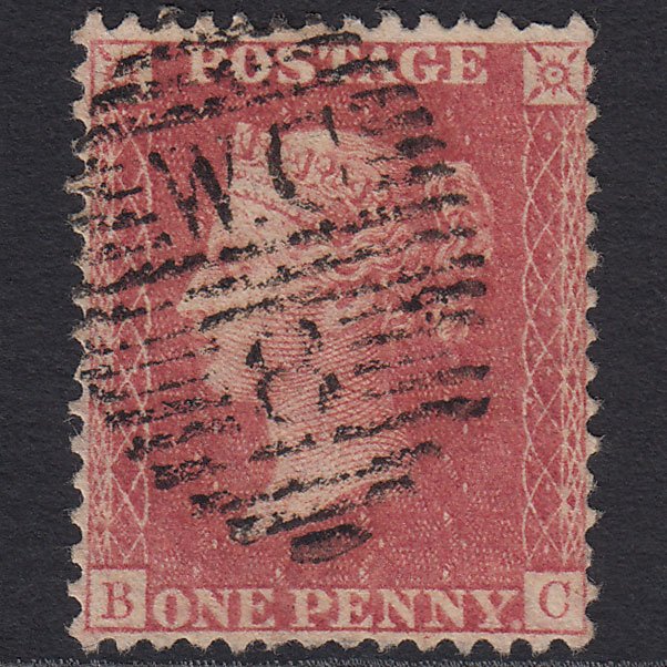 GB QV 1857 1d Rose-red (Plate 47) SG40-C10(1) BC FU London D&S WC8