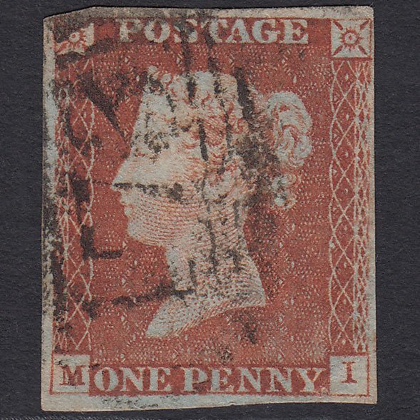 GB QV 1841 1d Red-brown (Plate 60) SG8-B1(1) MI GU 4 Margins Chatham 173