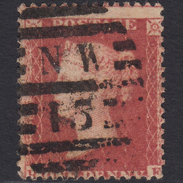 GB QV 1857 1d Rose-red (Plate 60) SG40-C10(1) RF GU London D&S NW15 Misperf
