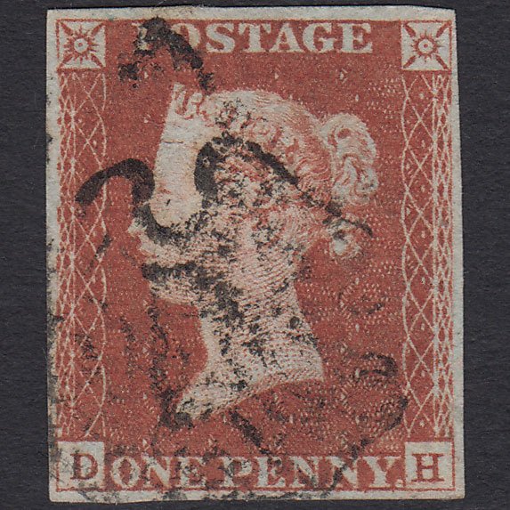 GB QV 1841 1d Red-brown (Plate 19) SG8-B1(1) GUideline DH FU 4 Margins MX