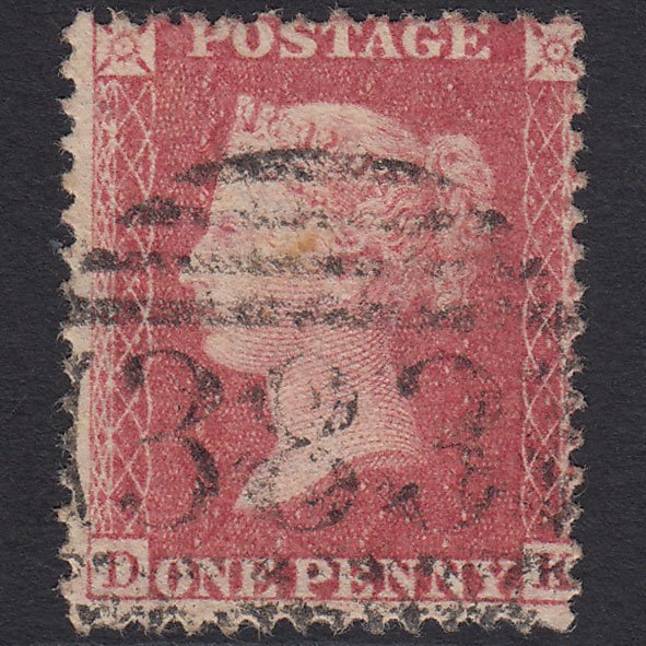GB QV 1857 1d Pale Rose (Plate 60) SG39-C10(3) DK GU Hull 383