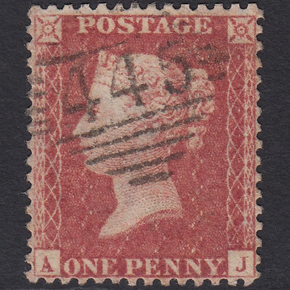 GB QV 1857 1d (Plate 27) SG40-C10(1) AJ FU Missing Imprimatur Waterford 445
