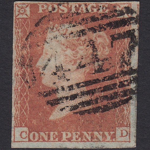 GB QV 1841 1d Red-brown (Plate 99) SG8-B1(1) CD GU 4 Margins Leeds 447