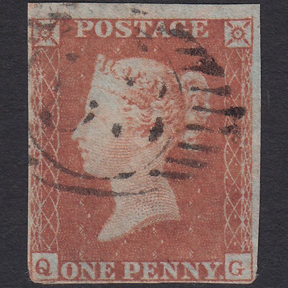 GB QV 1841 1d Red-brown (Plate 102) SG8-B1(1) QG FU nr 4M London D&S 53