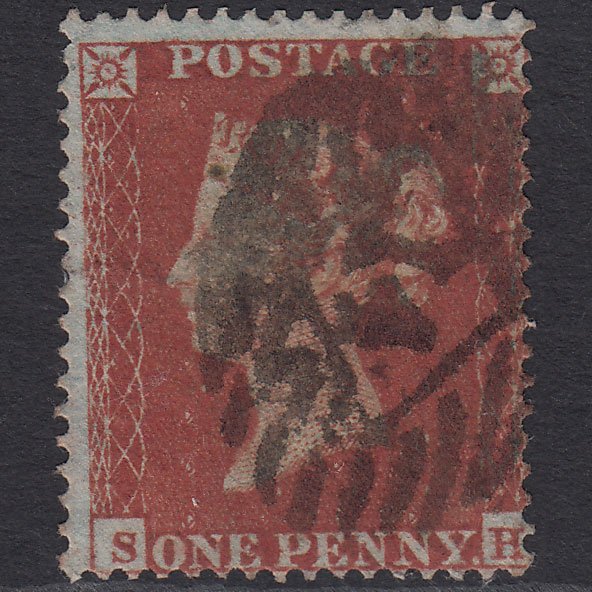 GB QV 1854 1d Red-brown (Plate 177) SG17-C1(1) SH GU London IS 14