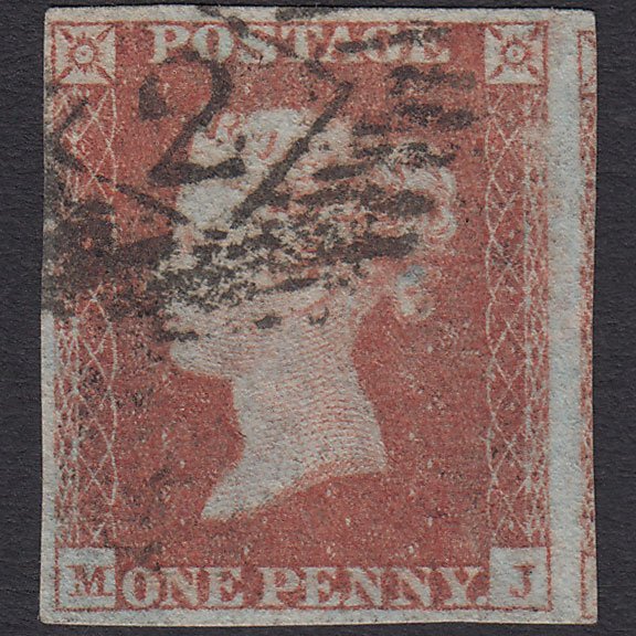 GB QV 1841 1d Red-brown (Plate 121) SG8-B1(1) MJ GU 4 Margins London IS 2