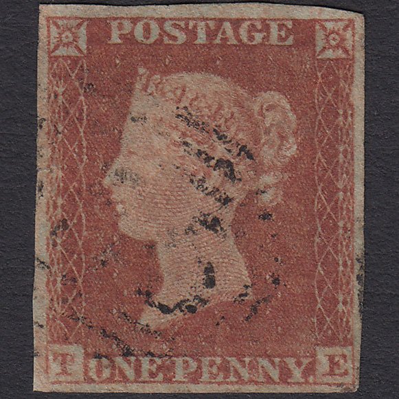 GB QV 1841 1d Red-brown (Plate 164) SG8-B2(1) TE GU 4 Margins