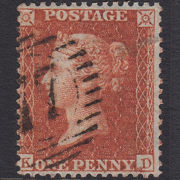 GB QV 1856 1d Red-brown (Plate 42) SG29-C8(1) KD FU London D&S 77