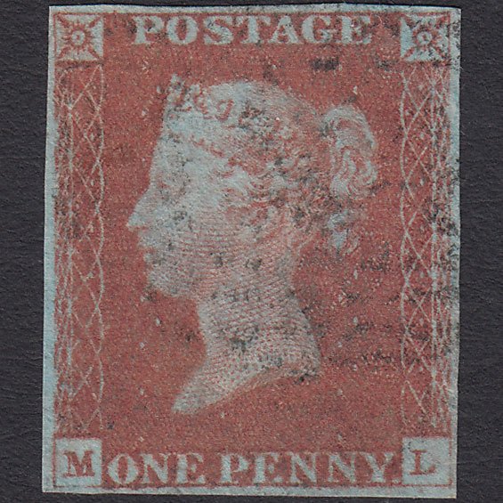 GB QV 1841 1d Red-brown (Plate 74) SG8-B1(1) ML FU Light Cancel