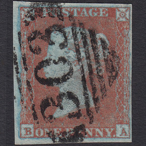 GB QV 1841 1d (Plate 95) SG8a-B1(2) Framed Reverse BA VFU 4M Limerick 303