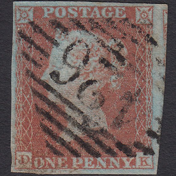 GB QV 1841 1d (Plate 120) SG8-B1(1) DK GU 4M Tarbert 426 Scissor Cut