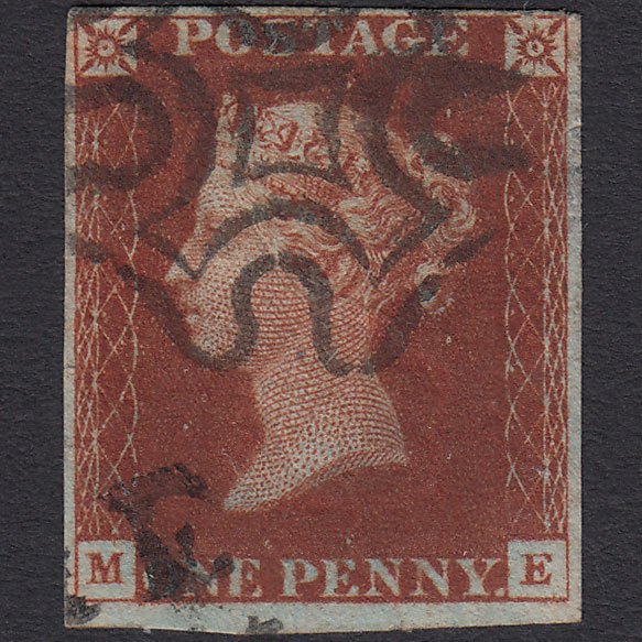 GB QV 1841 1d Deep Red-brown (Plate 13) SG10-B1(4) ME GU Maltese Cross