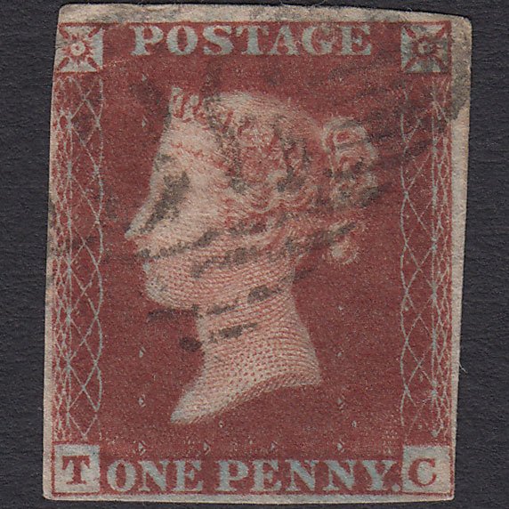 GB QV 1841 1d Deep Red-brown (Plate 167) SG10-B2(1) TC GU Dublin 186