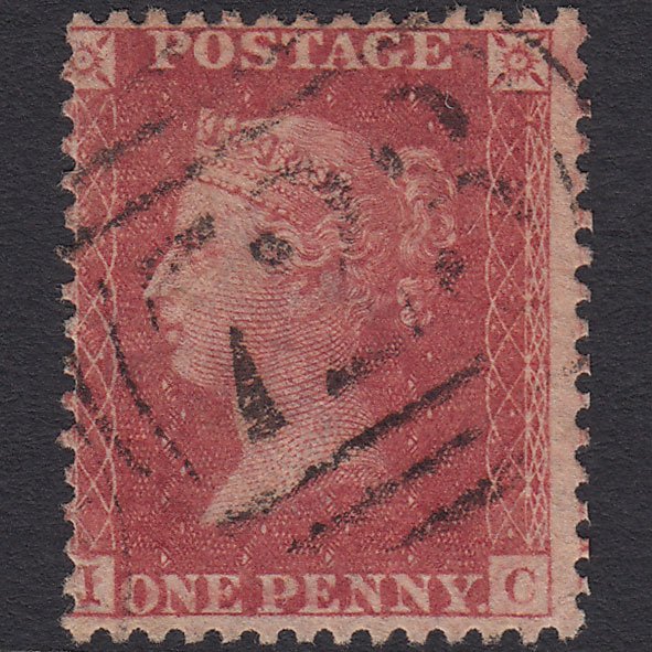 GB QV 1857 1d Rose-red (Plate 49) SG40-C10(1) IC FU Southampton 723 Misperf