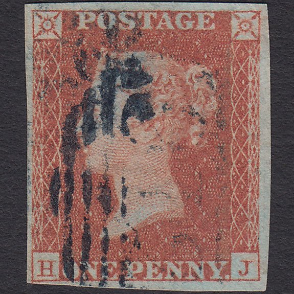 GB QV 1841 1d Red-brown (Plate 120) SG8-B1(1) HJ FU 4M Blue Deddington 912