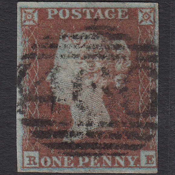 GB QV 1841 1d Very Blued (Plate 107) SG8a-B1(2) RE FU Liverpool 466