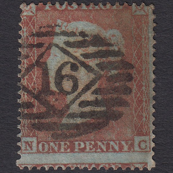 GB QV 1854 1d (Plate 176) SG17-C1(1) NC GU London IS 16 Large Misperf