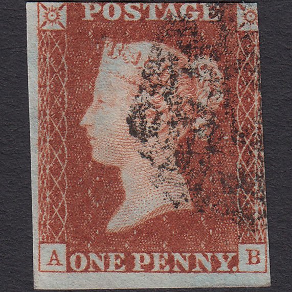 GB QV 1841 1d Red-brown (Plate 24) SG8-B1(1) AB GU Missing Imprimatur MX