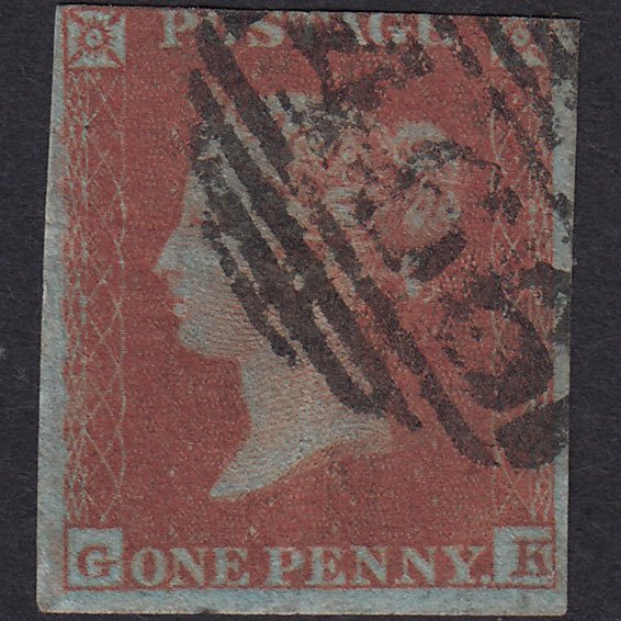 GB QV 1841 1d Very Blued (Plate 138) SG8a-B1(2) GK GU Liverpool 466