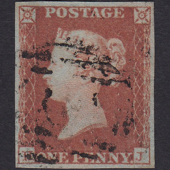 GB QV 1841 1d Red-brown (Plate 98) SG8-B1(1) HJ FU 4 Good Margins