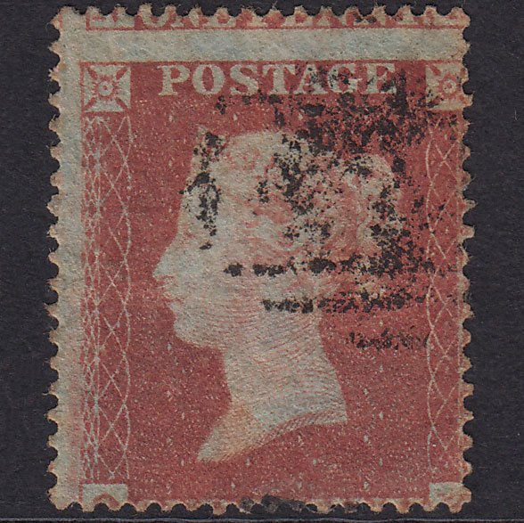 GB QV 1854 1d Red-Brown Plate 184 SG17-C1(1) OK GU Misperf