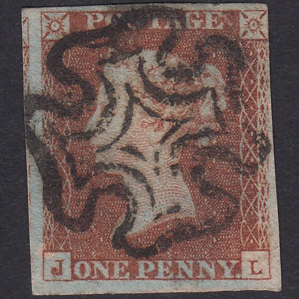 GB QV 1841 1d Plate 22 SG8-B1(1) JL GU Missing Imprimatur Nr 4M MX