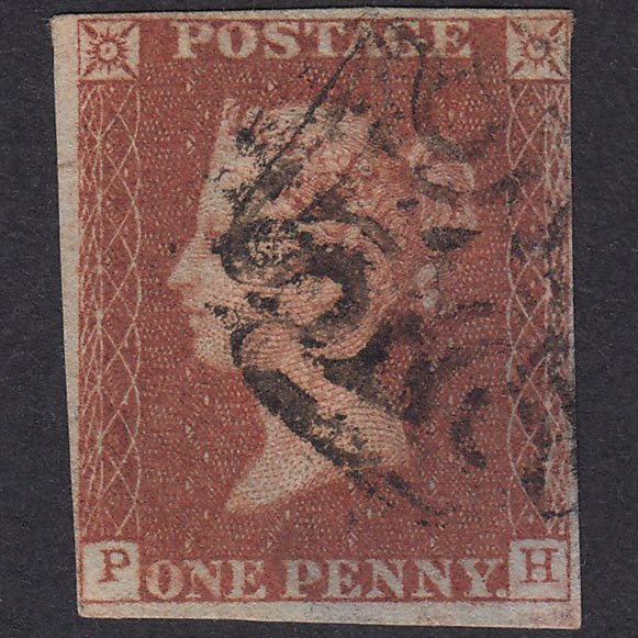 GB QV 1841 1d Red-Brown Plate 22 SG8-B1(1) PH GU Missing Imprimatur 4M MX