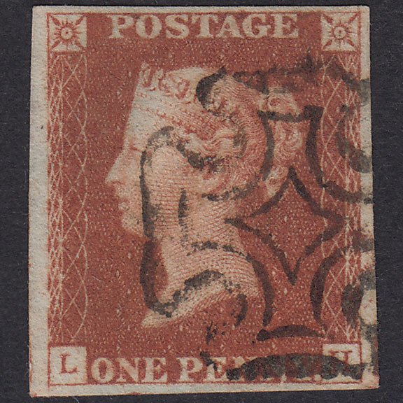 GB QV 1841 1d Red-Brown Plate 22 SG8-B1(1) LH FU Missing Imprimatur 4M MX