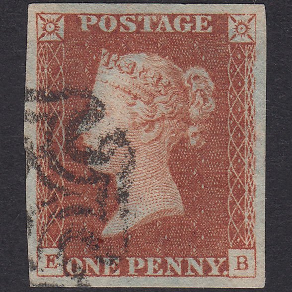 GB QV 1841 1d Plate 22 SG8-B1(1) EB VFU Miss Imprimatur 4 Huge Margins MX