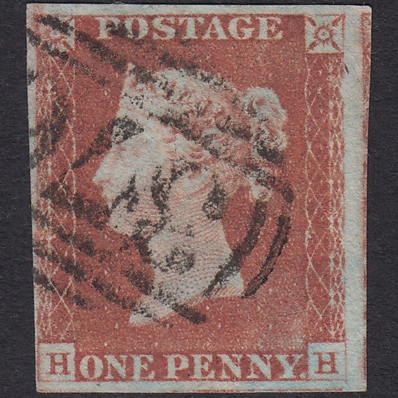 GB QV 1841 1d Plate 74 SG8-B1(1) HH Missing Imprimatur 4M Honiton 376
