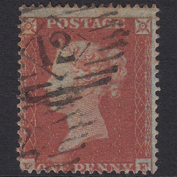 GB QV 1854 1d Red-Brown Plate 188 SG17-C1(1) IE GU London IS 12