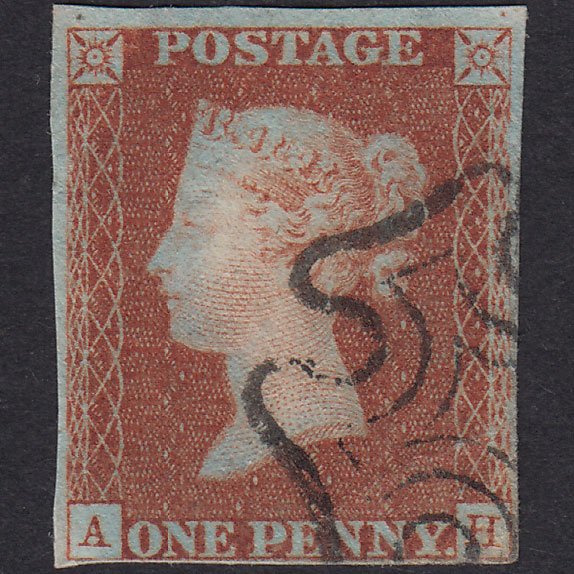 GB QV 1841 1d Red-Brown Plate 24 SG8-B1(1) AH GU Missing Imprimatur 4M MX