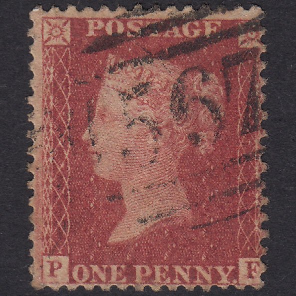 GB QV 1857 1d Rose-Red Plate 66 SG40-C10(1) PF GU Newton Abbot 567