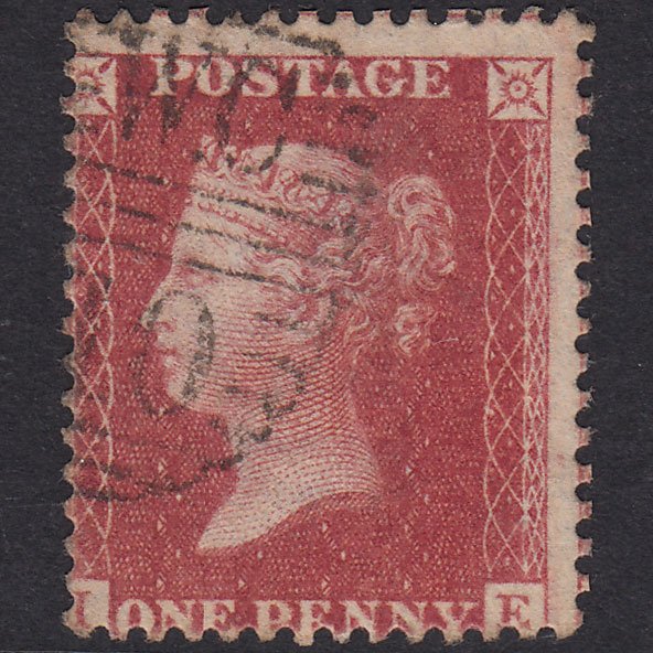 GB QV 1857 1d Rose-Red Plate 42 SG40-C10(1) IE FU London D&S wc10