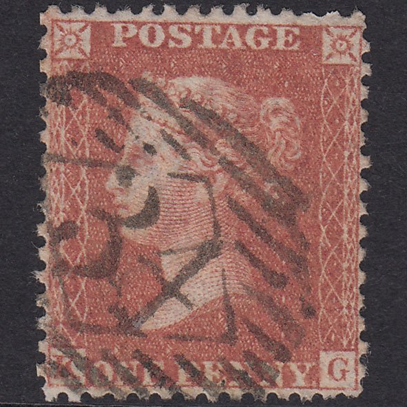 GB QV 1856 1d Plate 37 SG29-C8(1) KG GU London IS 34 Very Well Centred