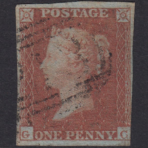 GB QV 1841 1d Red-Brown Plate 175 SG8-B2(1) GC GU 3 Margins Woodville 213