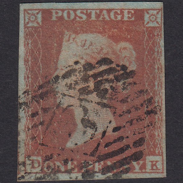 GB QV 1841 1d Red-Brown Plate 92 SG8-B1(1) DK GU 4M London IS Cancel