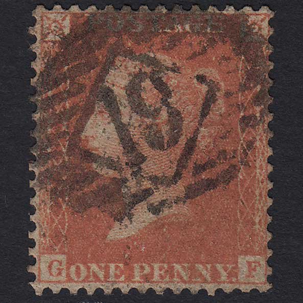 GB QV 1856 1d Orange-Brown (Plate 40) C9(1) GF GU