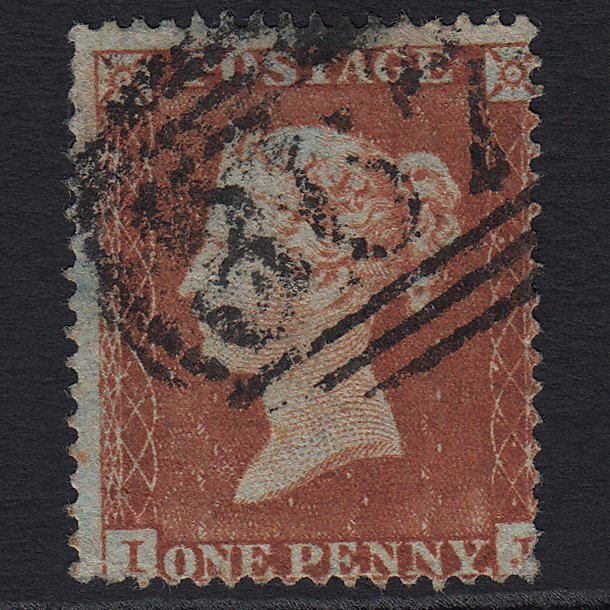 GB QV 1854 1d Red-brown (Plate 163) SG17-C1(1) IJ GU Hitchin 367