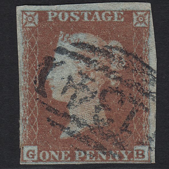 GB QV 1841 1d (Plate 137) SG8-B2(1) GB GU Blue-black Bristol 134 4M Imperf