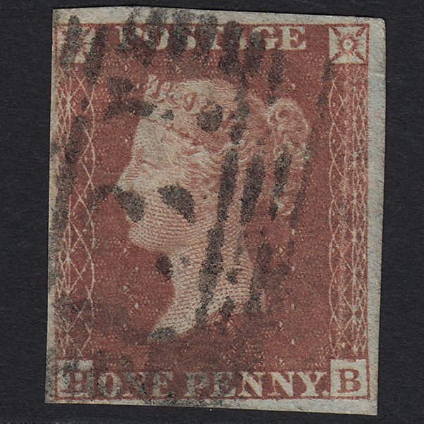 GB QV 1841 1d Red-brown (Plate 157) SG8-B2(1) HB GU Edinburgh 131 4 Margins