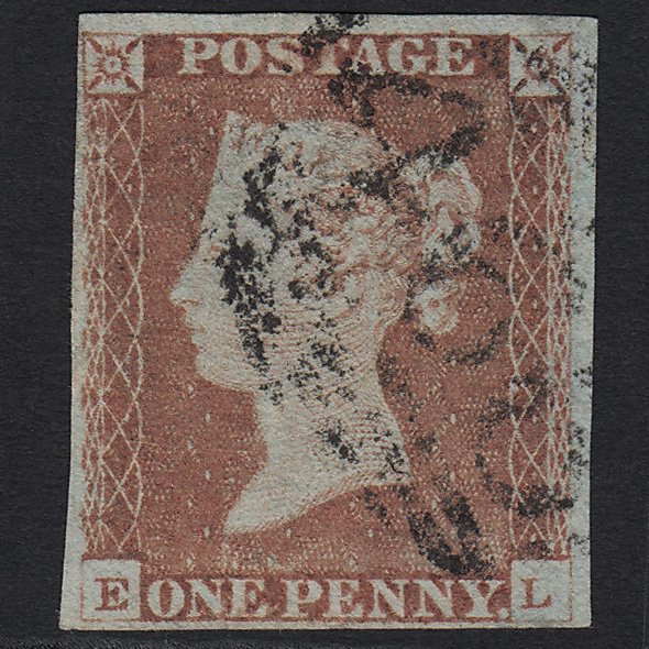 GB QV 1841 1d Red-brown (Plate 73) SG8-B1(1) EL FU Liverpool 466 4 Margins