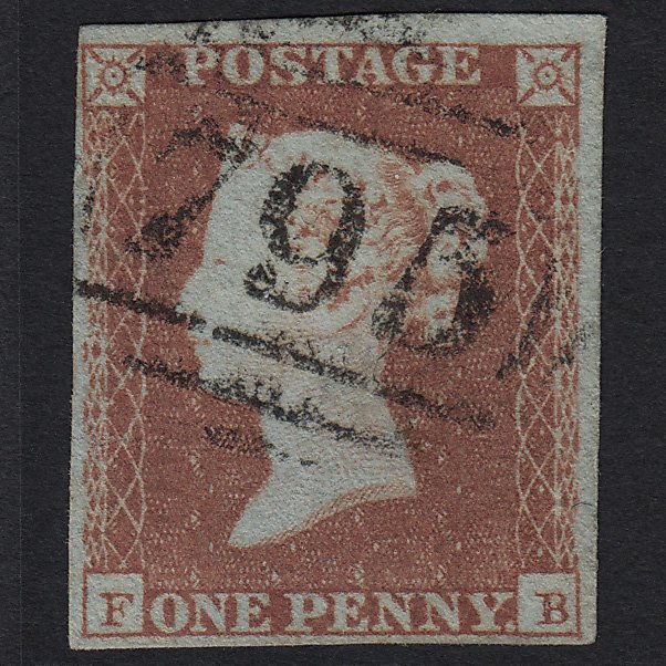 GB QV 1841 1d Red-brown (Plate 118) SG8-B1(1) FB FU Thirsk 795 4 Margins